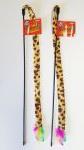 Cat Tickler Animal Print Fabric Tail Feather & Bell