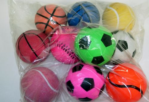 Rubber Sponge Sports Ball 10 pack