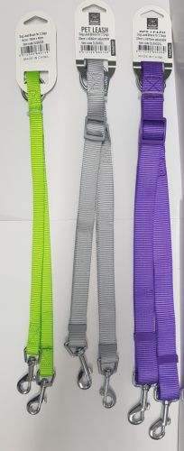 Nylon Twin Dog Lead for 2 Dogs