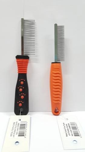 Metal tooth combs with Rubber Grip Handles