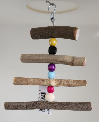 Natural Rustic 4 Perch & Blocks Tree