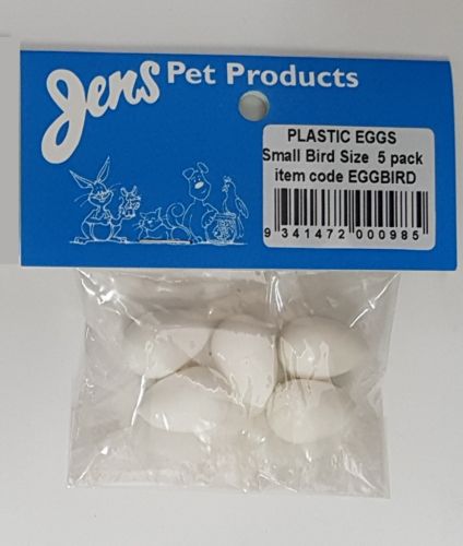 Plastic White Bird Egg 5pk