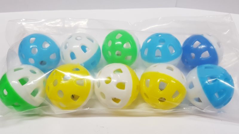 Plastic Rattle Ball 10 pack