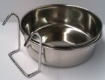 Metal Coop Dishes with Hook on Ring