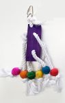Wooden Block on Rope with Beads