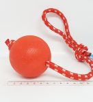 Rubber Ball 70mm on Rope 28cm Dog Toy