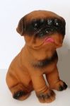 Squeaky Pug Dog Rubber Toy